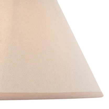 Burley Rechargeable And Ivy 30cm Vintage White Shade Floor Lamp In Brushed Aged Brass
