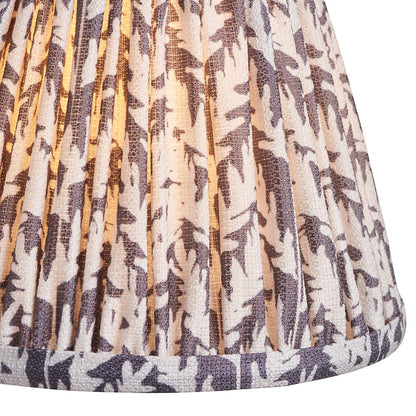 Trobridge Rechargeable And Leaf 16cm Pearl Grey Shade Table Lamp In Brushed Aged Brass