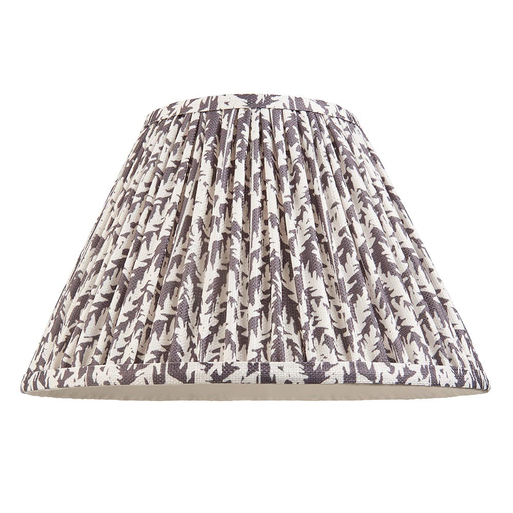 Myrtle And Leaf 30cm Pearl Grey Shade Table Lamp With Gloss Pink Clay Base