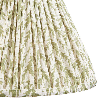 Myrtle And Leaf 30cm Herb Garden Green Shade Table Lamp With Gloss Pink Clay Base