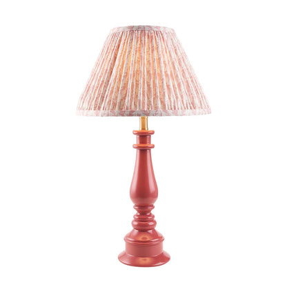 Myrtle And Leaf 30cm Peachy Keen Shade Table Lamp With Gloss Pink Clay Base