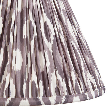 Myrtle And Ikat 30cm Pearl Grey Shade Table Lamp With Gloss Pink Clay Base