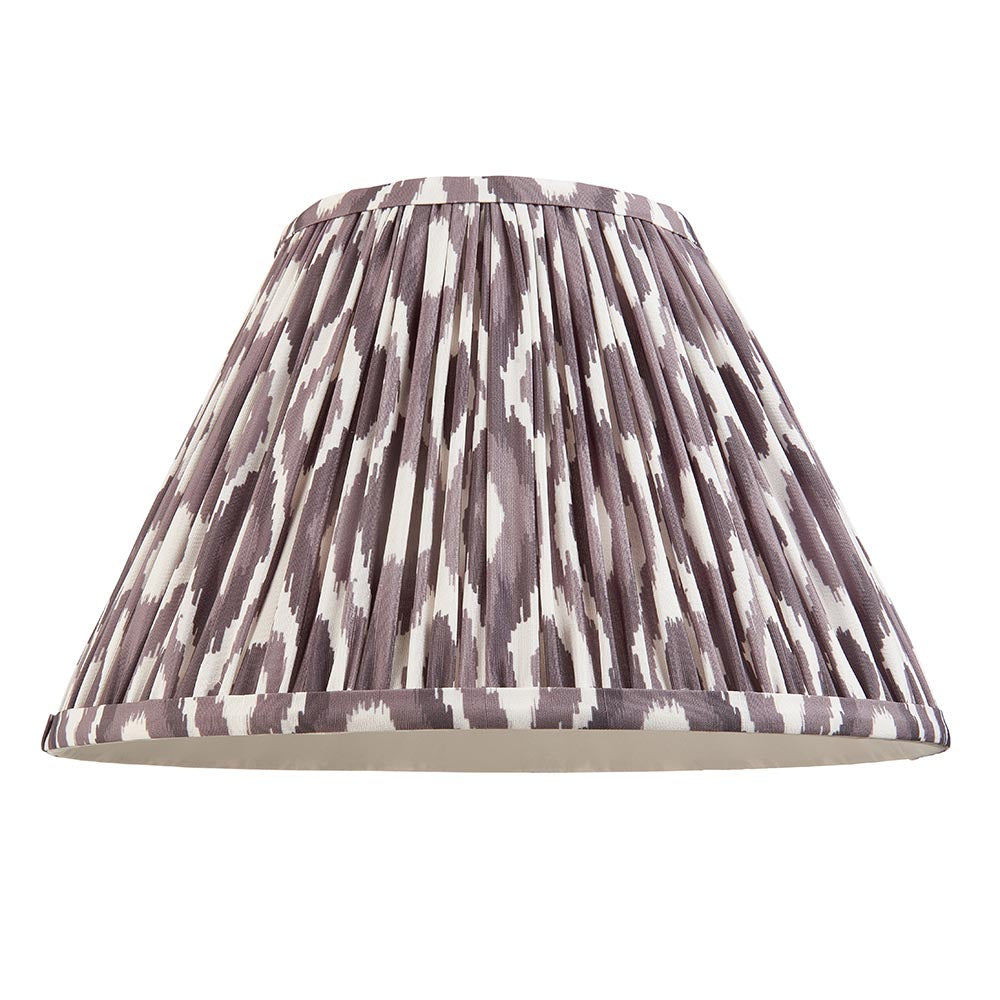 Myrtle And Ikat 30cm Pearl Grey Shade Table Lamp With Gloss Pink Clay Base