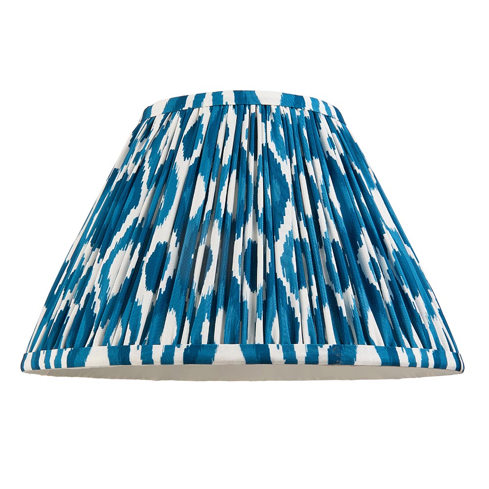 Myrtle And Ikat 30cm Marlin Blue Shade Table Lamp With Gloss Pink Clay Base