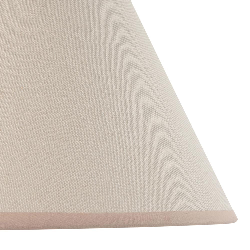 Myrtle And Ivy 30cm Vintage White Shade Table Lamp With Gloss Pink Clay Base
