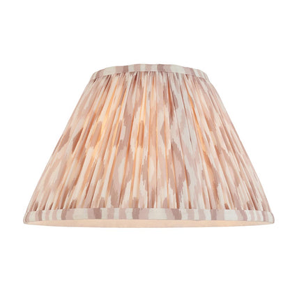 Myrtle And Ikat 30cm Neutral Shade Table Lamp With Gloss Pink Clay Base