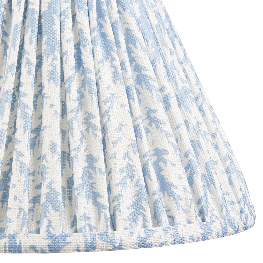 Myrtle And Leaf 30cm Shell Bay Blue Shade Table Lamp With Gloss Marlin Blue Base