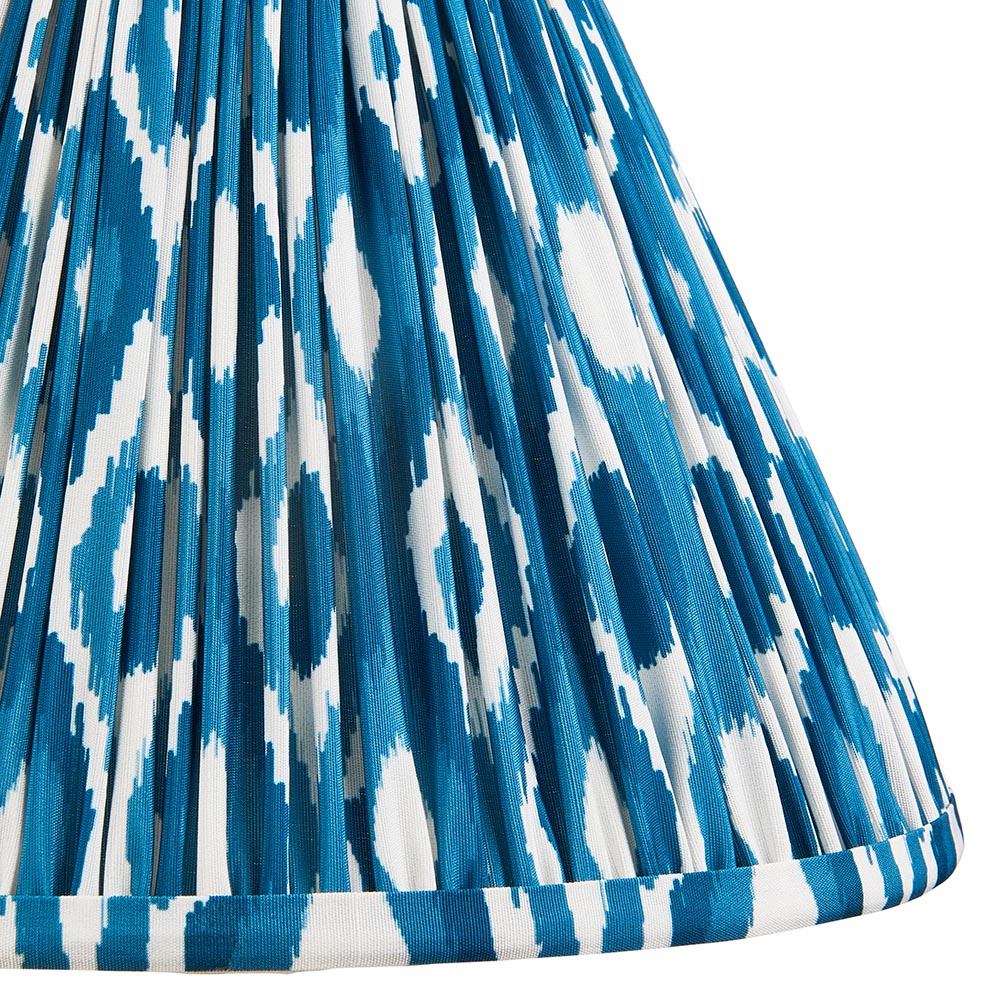 Myrtle And Ikat 30cm Marlin Blue Shade Table Lamp With Gloss Marlin Blue Base