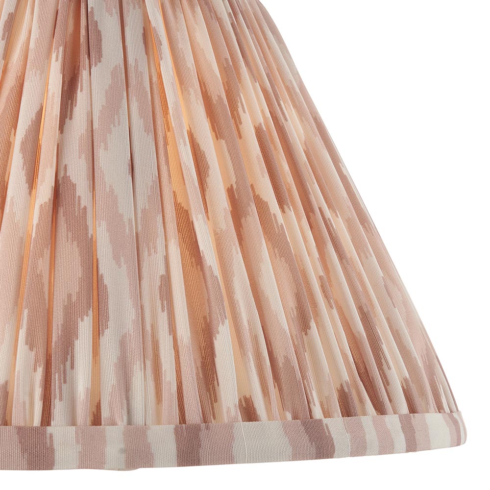 Myrtle And Ikat 30cm Neutral Shade Table Lamp With Gloss Marlin Blue Base