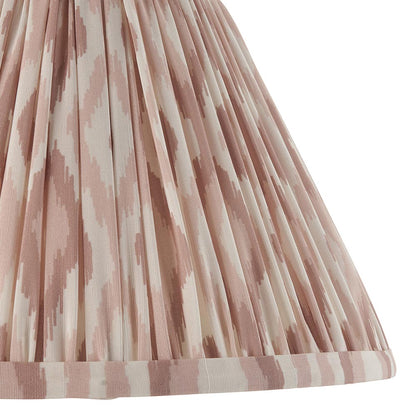 Myrtle And Ikat 30cm Neutral Shade Table Lamp With Gloss Marlin Blue Base
