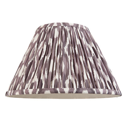 Myrtle And Ikat 30cm Pearl Grey Shade Table Lamp With Gloss Almond White Base