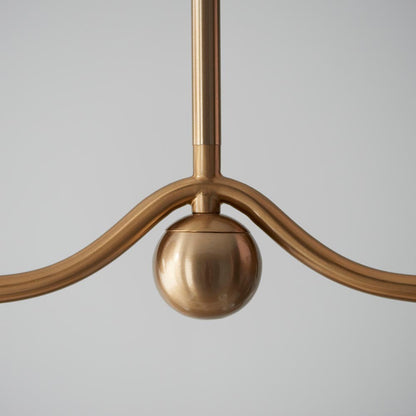 Santiago And Leaf 4 Lights 16cm Peachy Keen Shade Ceiling Pendant Light In Brushed Aged Brass