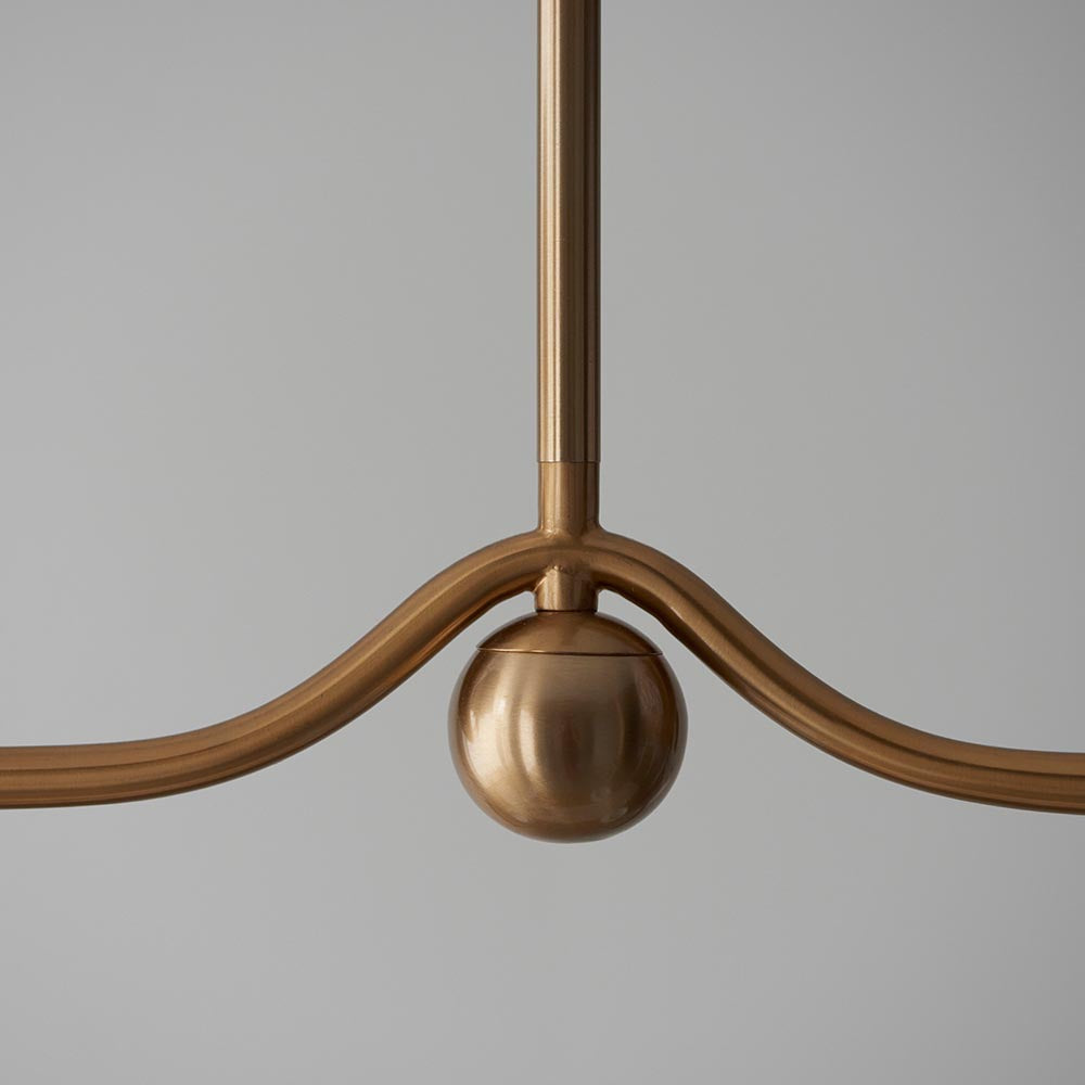 Santiago And Ikat 4 Lights 16cm Pearl Grey Shade Ceiling Pendant Light In Brushed Aged Brass