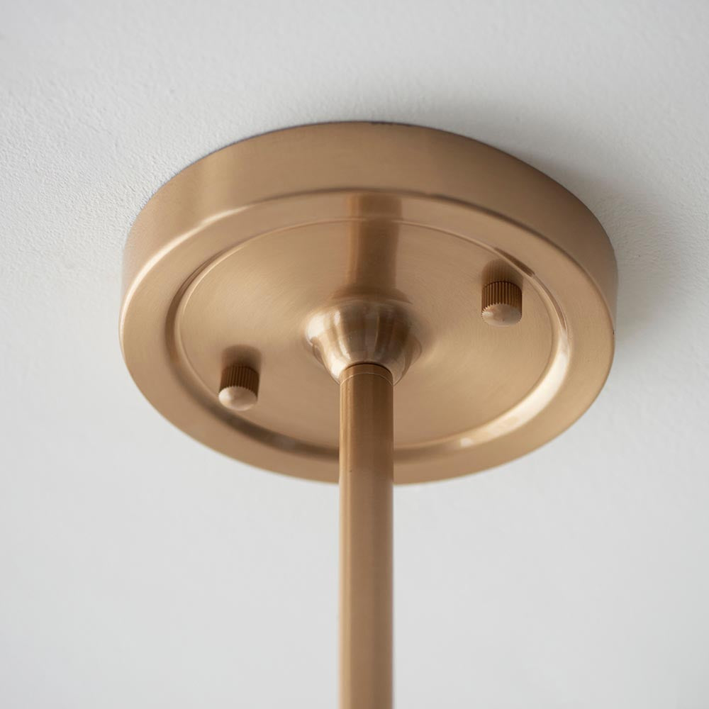 Santiago And Zigzag 5 Lights 16cm Apricot Orange Shade Ceiling Pendant Light In Brushed Aged Brass