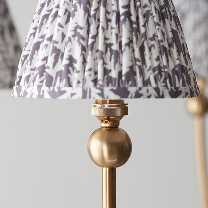 Santiago And Leaf 5 Lights 16cm Pearl Grey Shade Curved Ceiling Pendant Light In Brushed Aged Brass