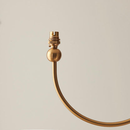 Santiago And Ripple 5 Lights 16cm Marlin Blue Shade Curved Ceiling Pendant Light In Brushed Aged Brass
