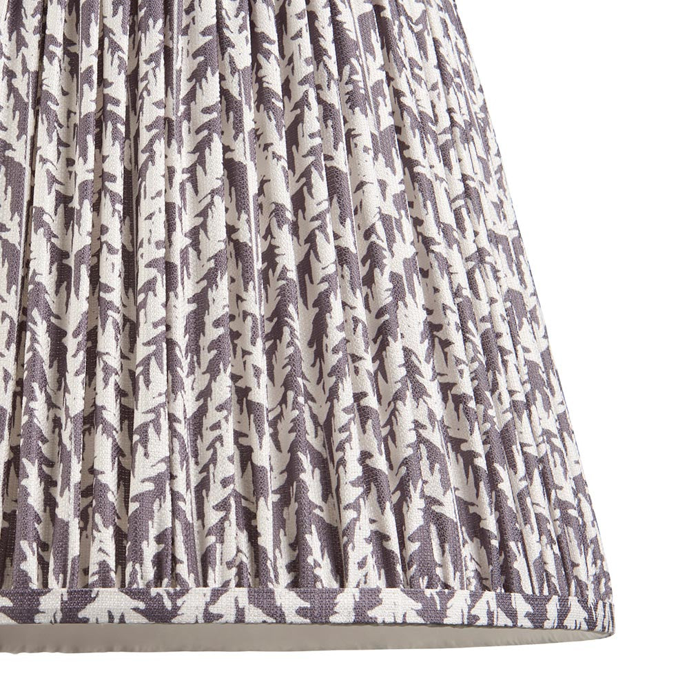 Eltham And Leaf 40cm Pearl Grey Shade Ceiling Light With Red Colour Braided Cable