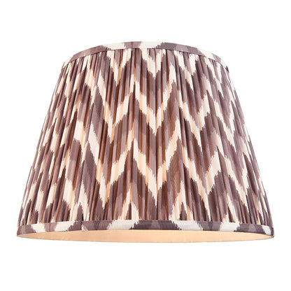 Eltham And Zigzag 40cm Pearl Grey Shade Ceiling Light With Red Colour Braided Cable