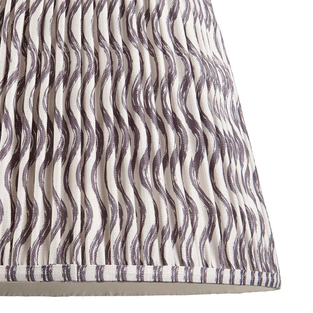 Eltham And Ripple 40cm Pearl Grey Shade Ceiling Light With Red Colour Braided Cable