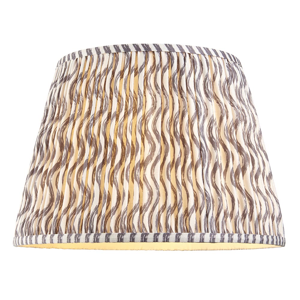 Eltham And Ripple 40cm Pearl Grey Shade Ceiling Light With Red Colour Braided Cable