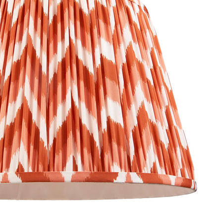 Eltham And Zigzag 40cm Apricot Orange Shade Ceiling Light With Red Colour Braided Cable