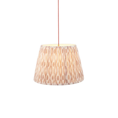 Eltham And Ikat 40cm Neutral Shade Ceiling Light With Red Colour Braided Cable