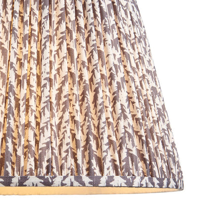 Eltham And Leaf 40cm Pearl Grey Shade Ceiling Light With Green Colour Braided Cable