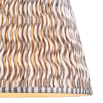 Eltham And Ripple 40cm Pearl Grey Shade Ceiling Light With Green Colour Braided Cable