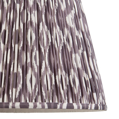 Eltham And Ikat 40cm Pearl Grey Shade Ceiling Light With Green Colour Braided Cable