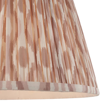 Eltham And Ikat 40cm Neutral Shade Ceiling Light With Green Colour Braided Cable