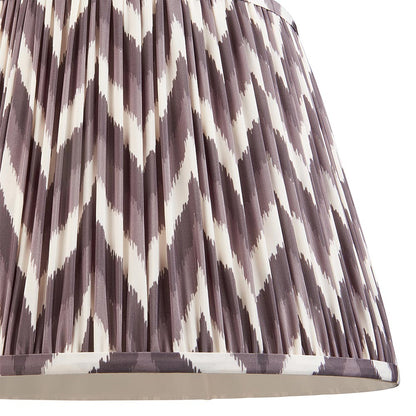 Eltham And Zigzag 40cm Pearl Grey Shade Ceiling Light With Blue Colour Braided Cable