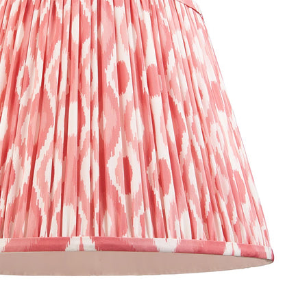 Eltham And Ikat 40cm Coral Pink Shade Ceiling Light With Blue Colour Braided Cable