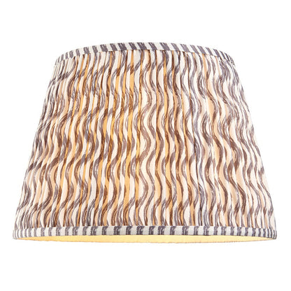 Eltham And Ripple 40cm Pearl Grey Shade Ceiling Light With Blue Colour Braided Cable