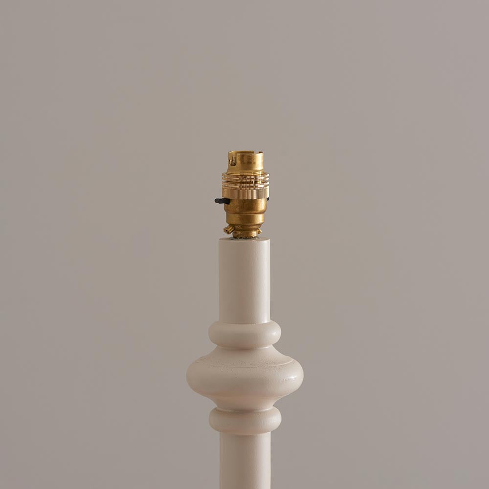 Carnaby And Ikat 35cm Coral Pink Shade Floor Lamp With Satin Almond White Base