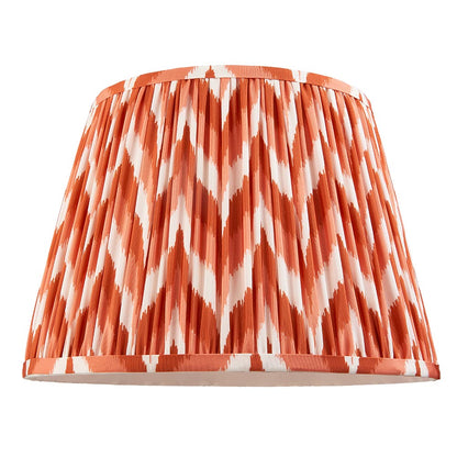 Carnaby And Zigzag 35cm Apricot Orange Shade Floor Lamp Satin Almond White Base