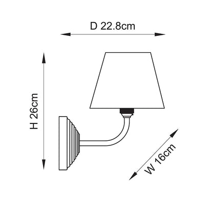Obelisk Arc And Zigzag 16cm Pearl Grey Shade Wall Light In Brushed Aged Brass