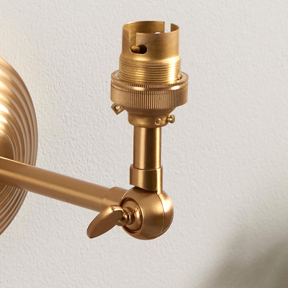 Obelisk Wing And Zigzag 16cm Cotswold Green Shade Wall Light In Brushed Aged Brass