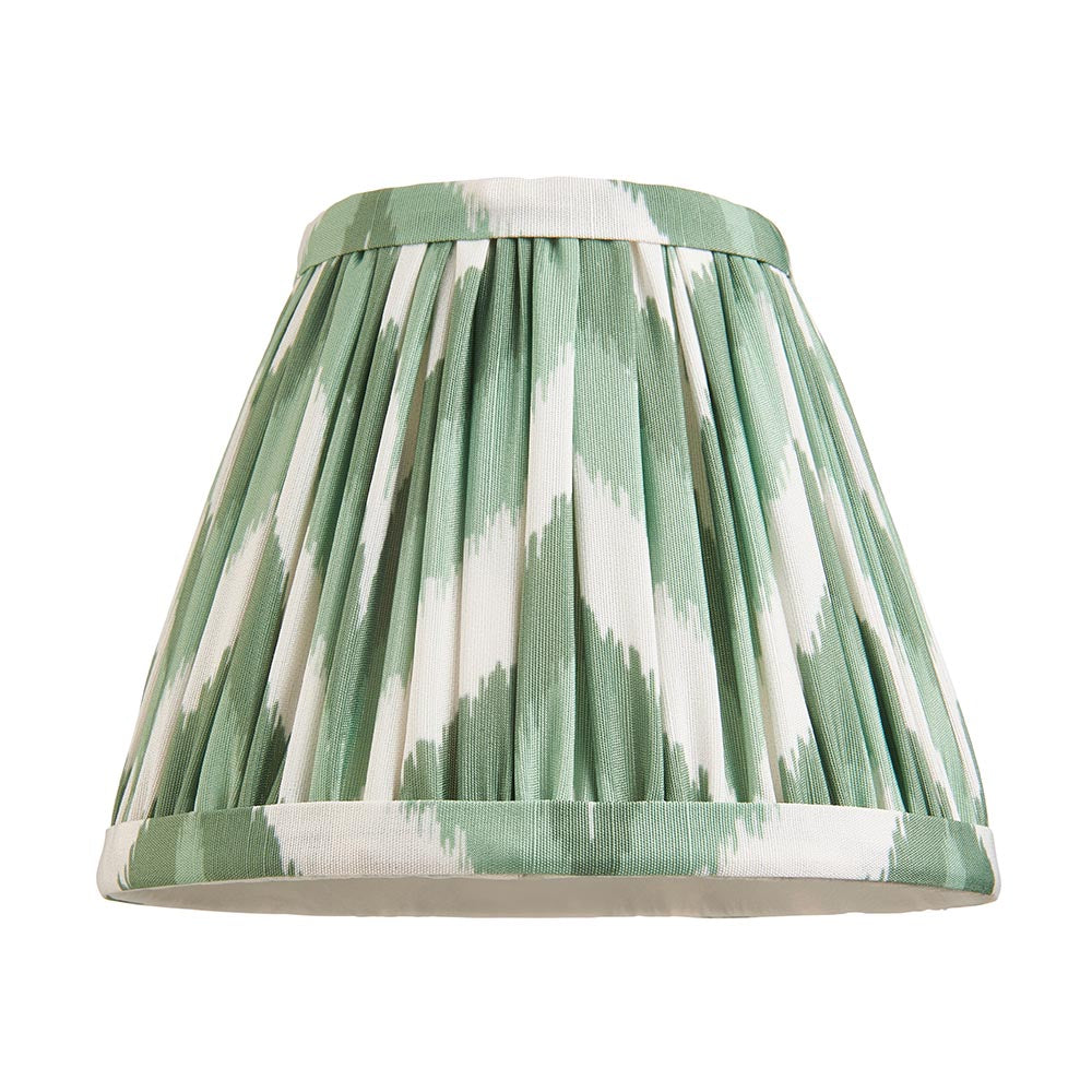 Obelisk Fold And Zigzag 16cm Cotswold Green Shade Wall Light In Brushed Aged Brass