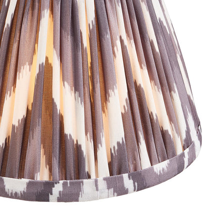 Wood Arc And Zigzag 16cm Pearl Grey Shade Wall Light In Brushed Aged Brass