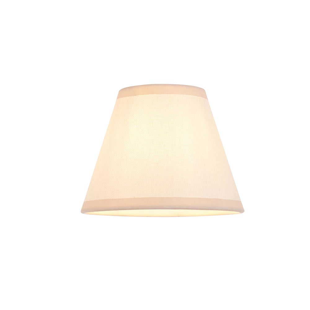 Wood Arc And Ivy 16cm Vintage White Shade Wall Light In Brushed Aged Brass
