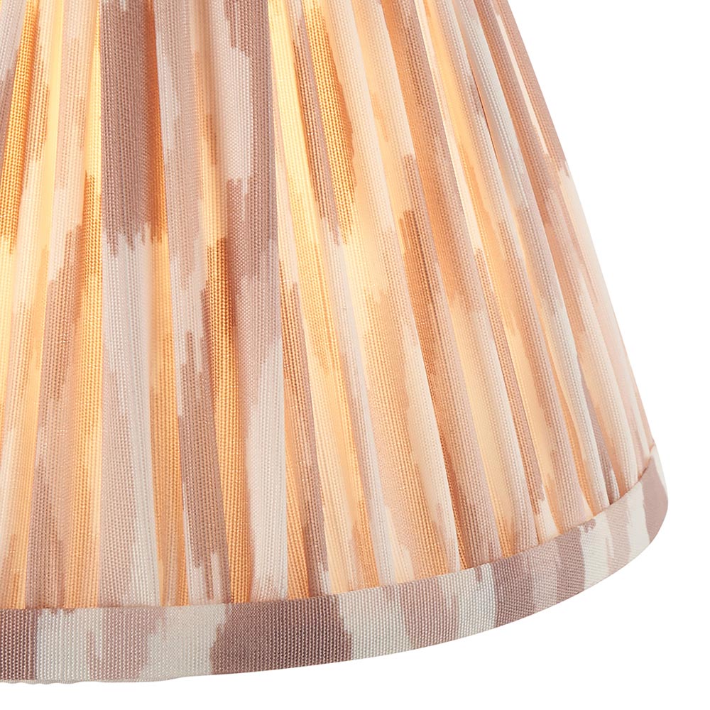 Wood Arc And Ikat 16cm Neutral Shade Wall Light In Brushed Aged Brass