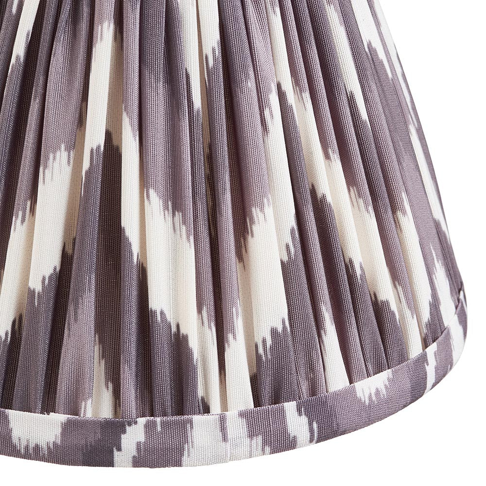 Wood T Bar And Zigzag 16cm Pearl Grey Shade Wall Light In Brushed Aged Brass