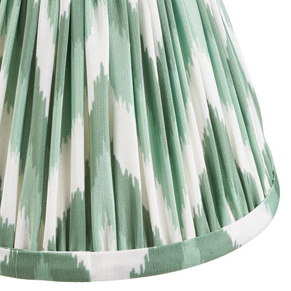 Wood T Bar And Zigzag 16cm Cotswold Green Shade Wall Light In Brushed Aged Brass
