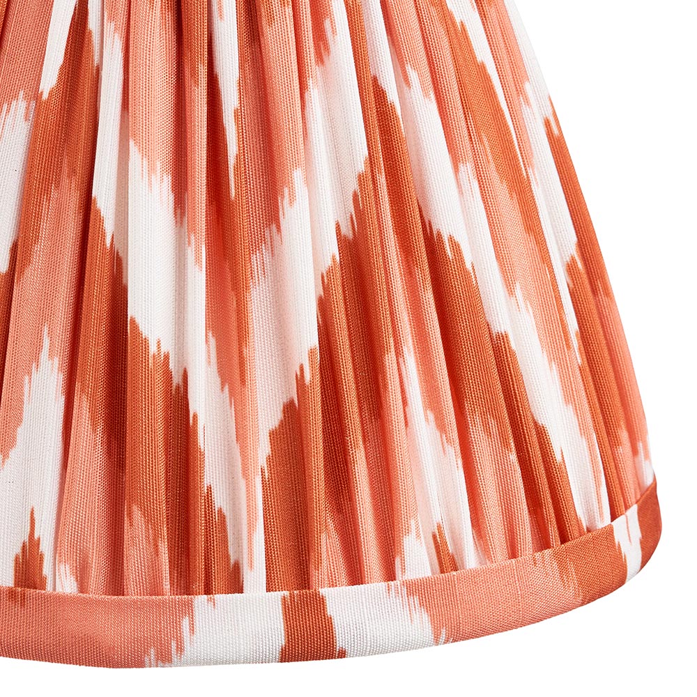 Wood T Bar And Zigzag 16cm Apricot Orange Shade Wall Light In Brushed Aged Brass