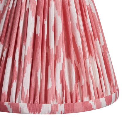 Wood Wing And Ikat 16cm Coral Pink Shade Wall Light In Brushed Aged Brass