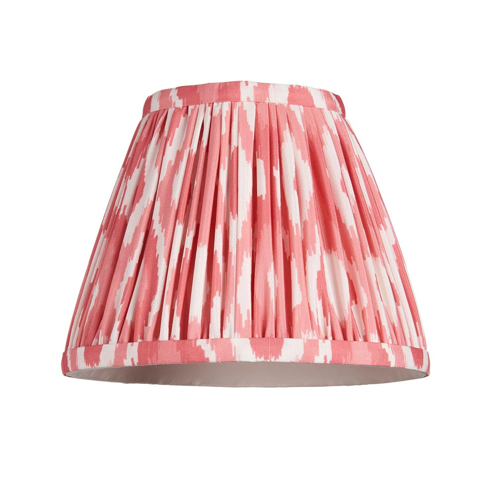 Wood Wing And Ikat 16cm Coral Pink Shade Wall Light In Brushed Aged Brass