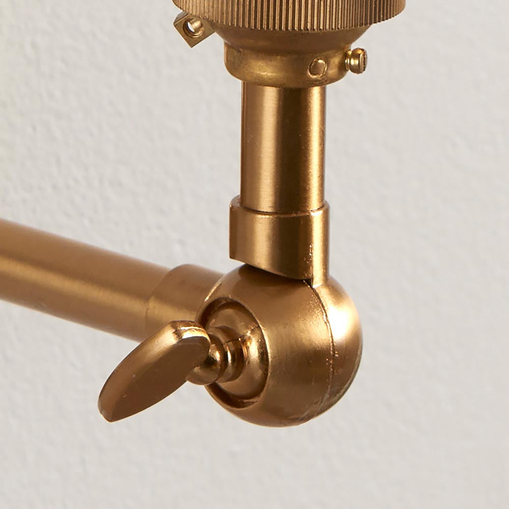 Wood Wing And Leaf 16cm Shell Bay Blue Shade Wall Light In Brushed Aged Brass