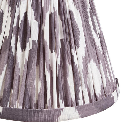 Wood Wing And Ikat 16cm Pearl Grey Shade Wall Light In Brushed Aged Brass