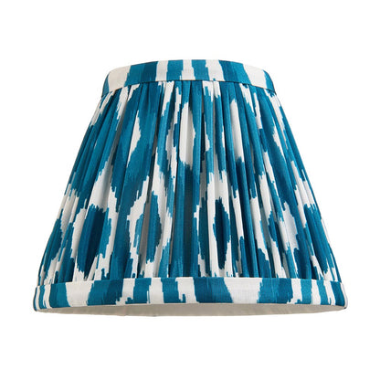 Wood Wing And Ikat 16cm Marlin Blue Shade Wall Light In Brushed Aged Brass