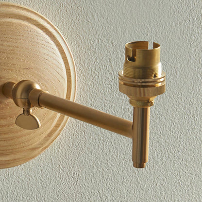 Wood Fold And Leaf 16cm Pearl Grey Shade Wall Light In Brushed Aged Brass